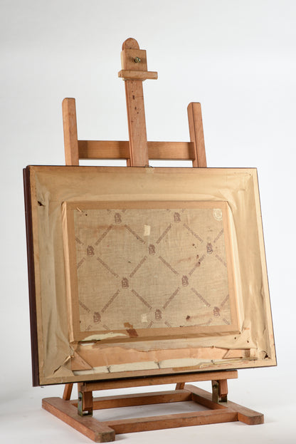 Quadro incorniciato olio su tela , Nord Europa 1980