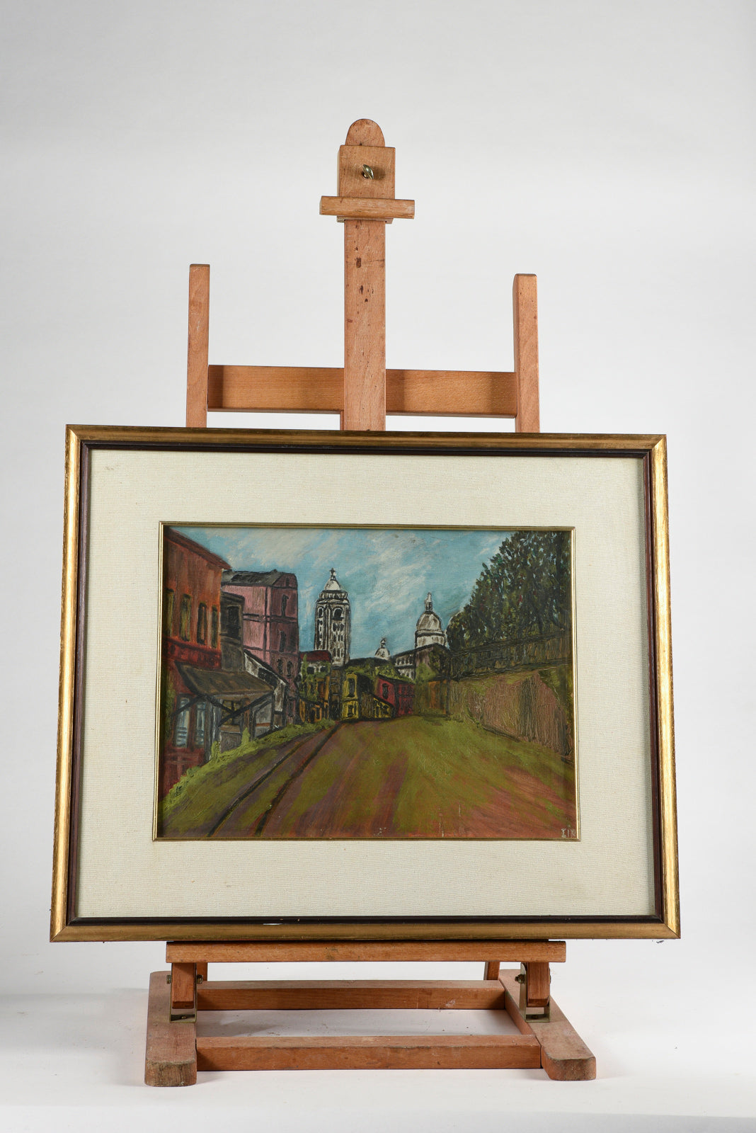 Quadro incorniciato olio su tela , Nord Europa 1980