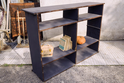 Etagere libreria in legno di abete verniciata epoca prima meta 800