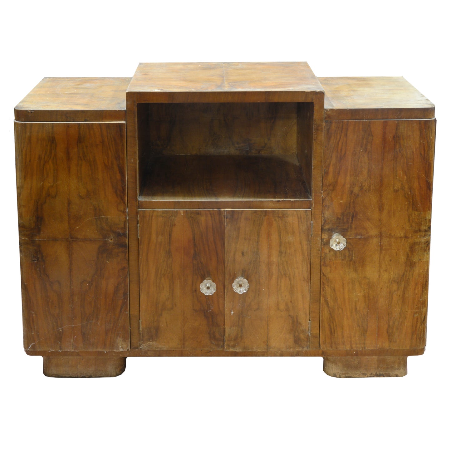 CREDENZA IMPELLICCIATA IN NOCE ITALIA 1940