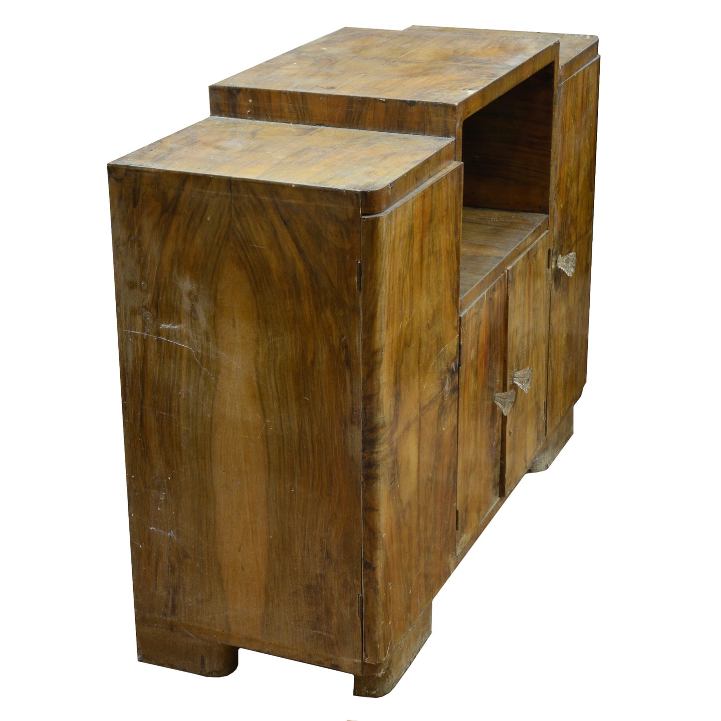 CREDENZA IMPELLICCIATA IN NOCE ITALIA 1940