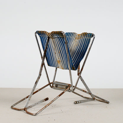 Sgabello da pesca o pic-nic vintage richiudibile, 1950