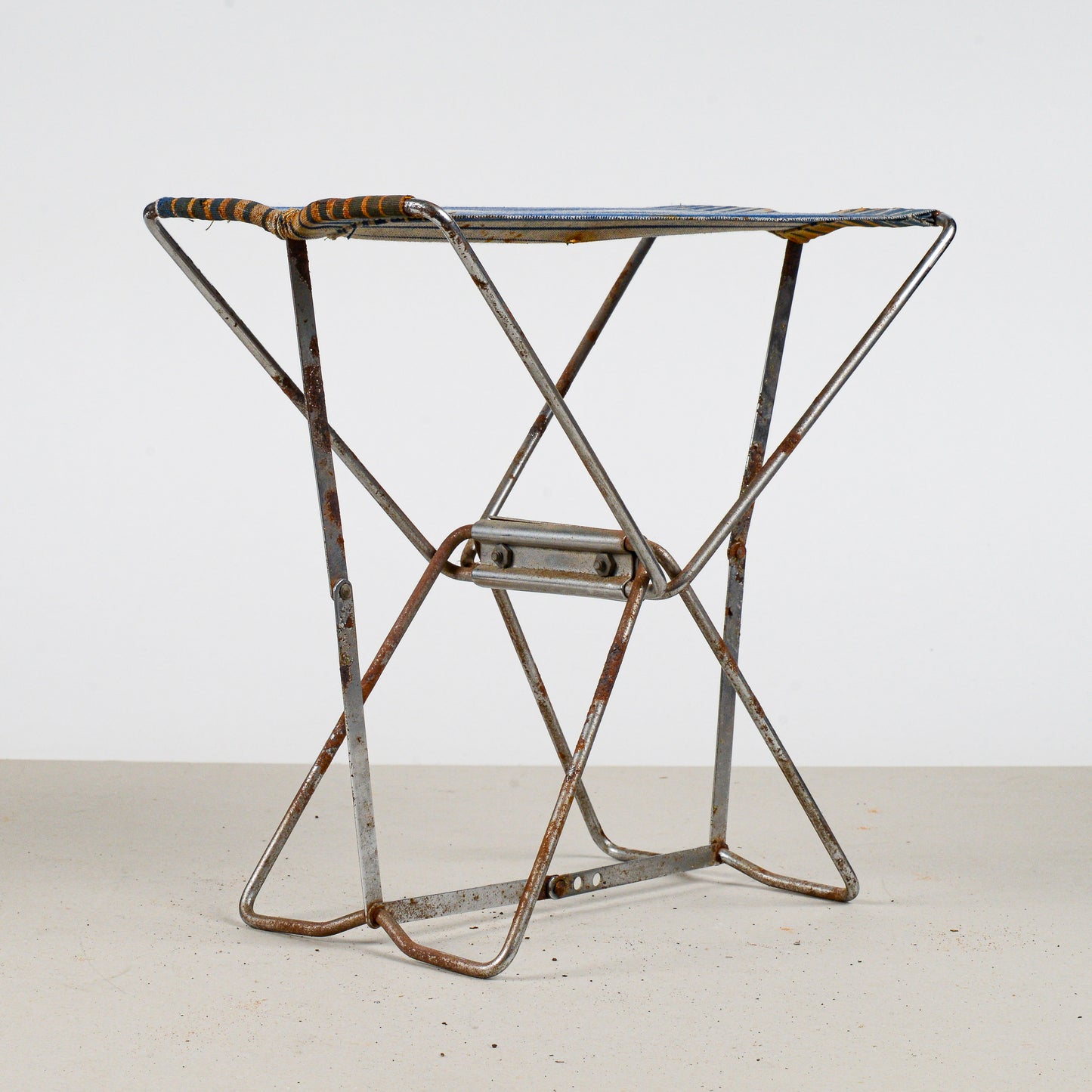 Sgabello da pesca o pic-nic vintage richiudibile, 1950