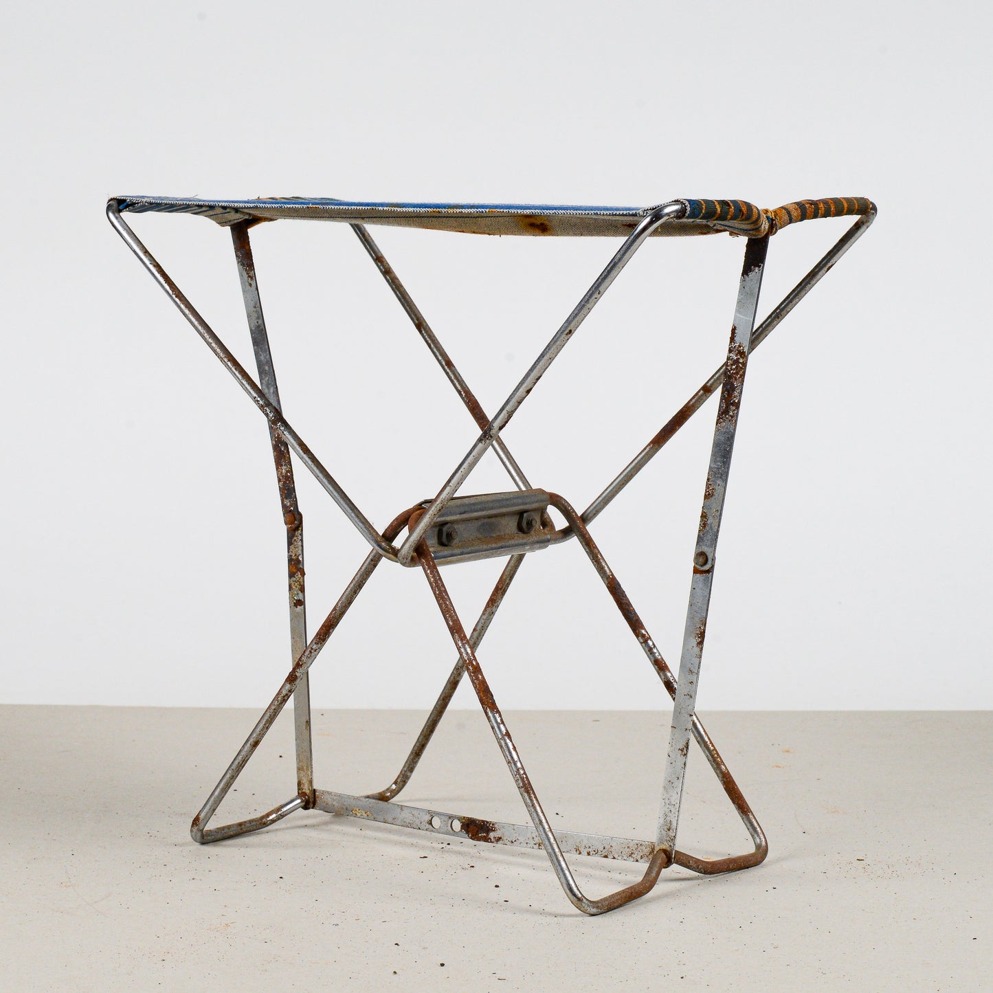 Sgabello da pesca o pic-nic vintage richiudibile, 1950