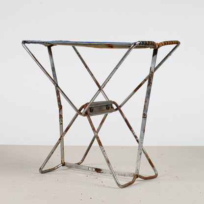 Sgabello da pesca o pic-nic vintage richiudibile, 1950