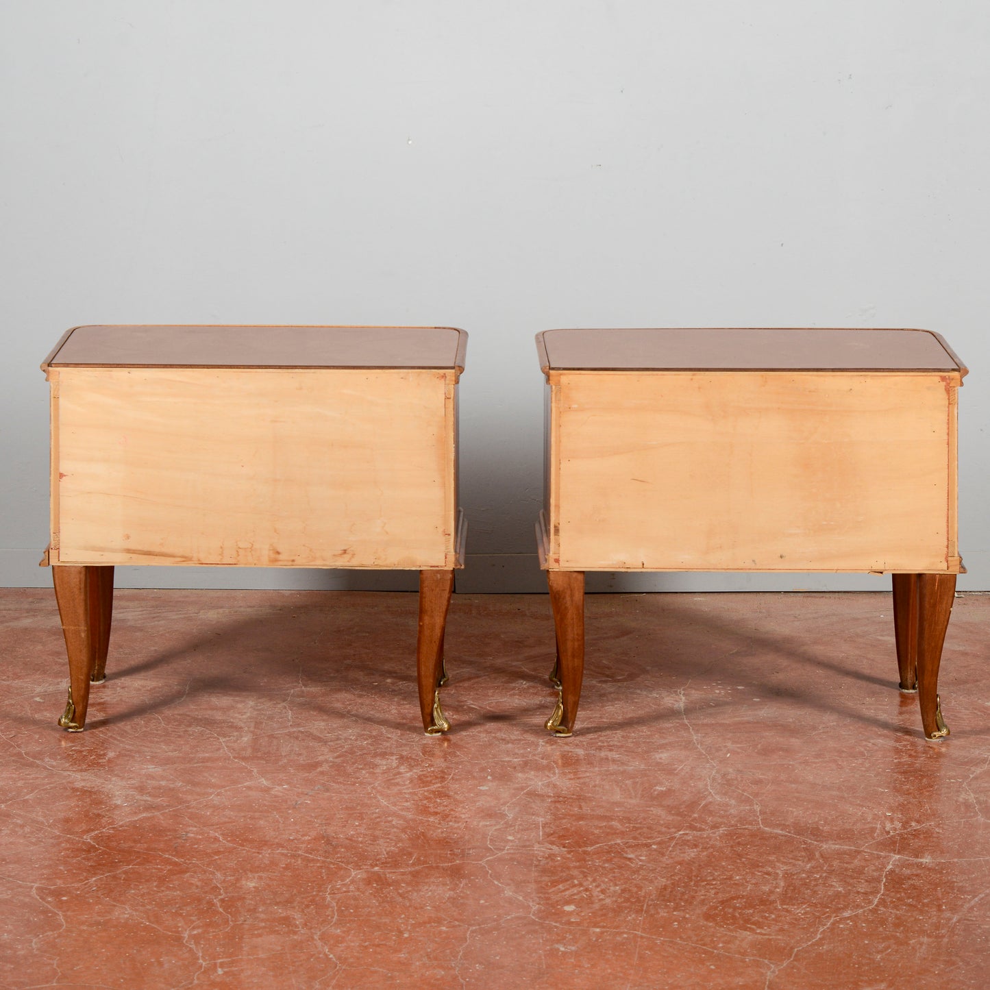 Comodini Piano Vetro Manca Maniglia Stile Paolo Buffa