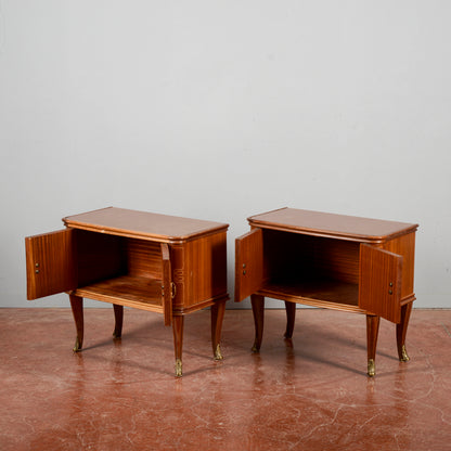 Comodini Piano Vetro Manca Maniglia Stile Paolo Buffa