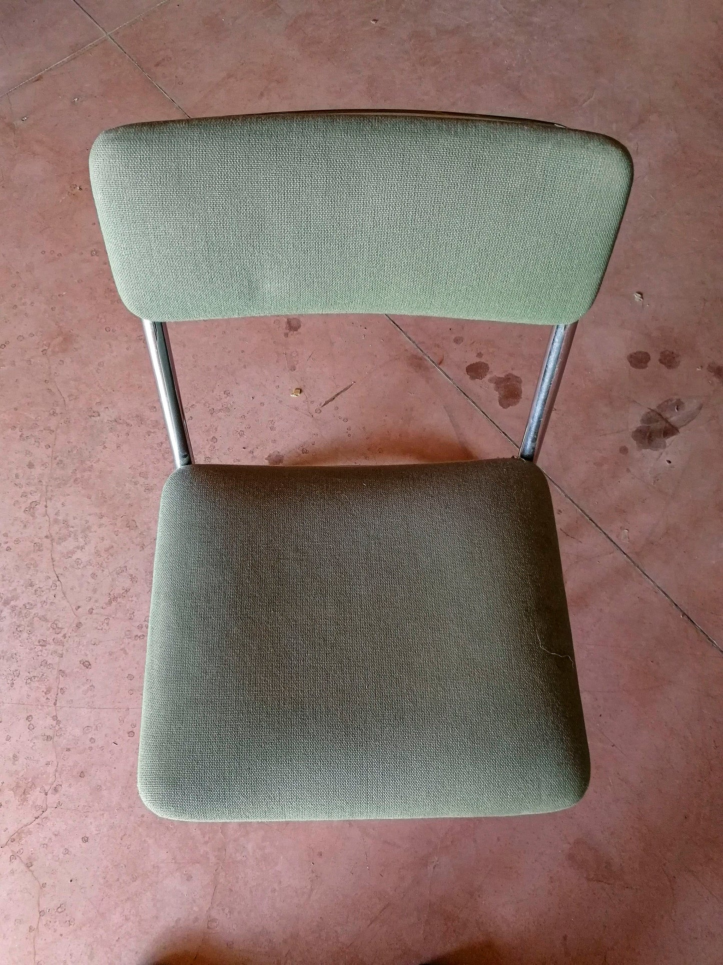 SEDIA IN METALLO SAGOMATO E CROMATO, ITALIA 1970