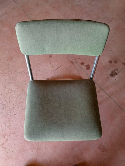 SEDIA IN METALLO SAGOMATO E CROMATO, ITALIA 1970
