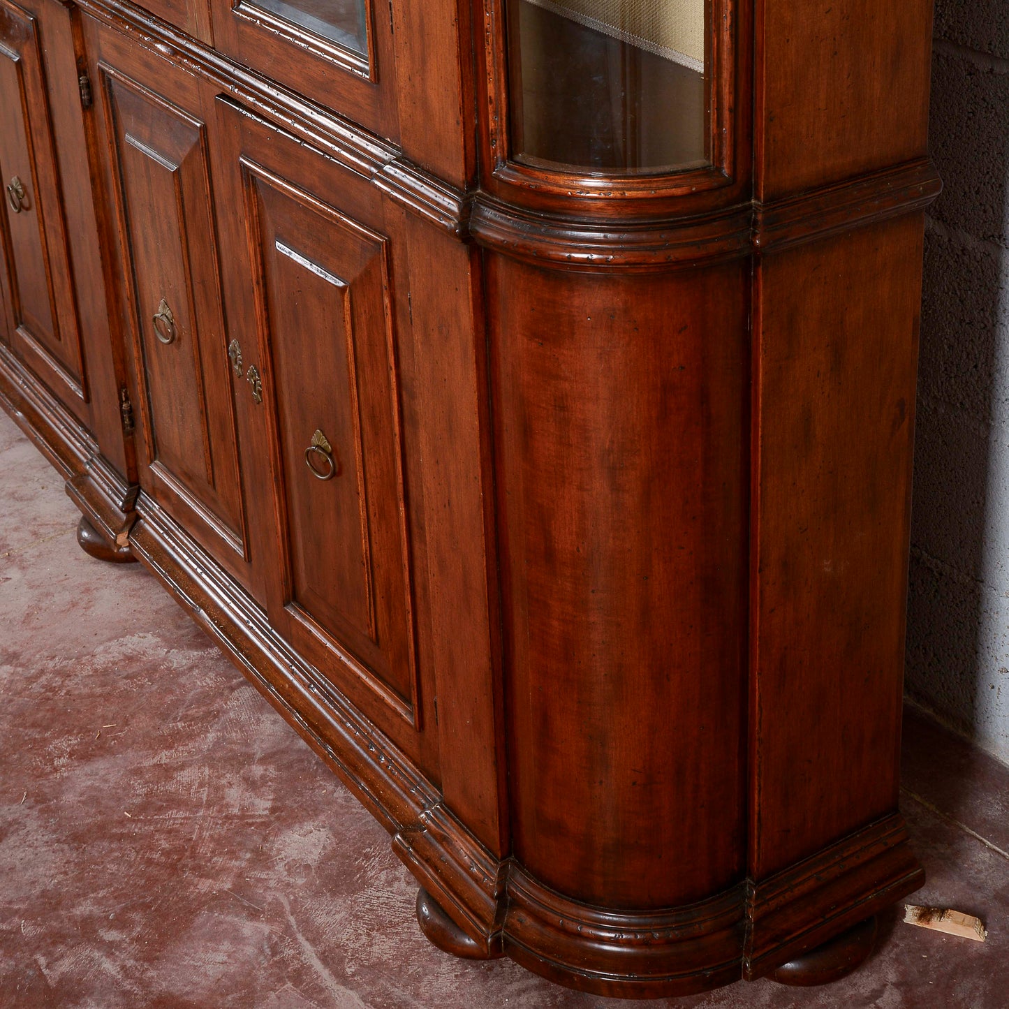 credenza vetrina libreria in noce