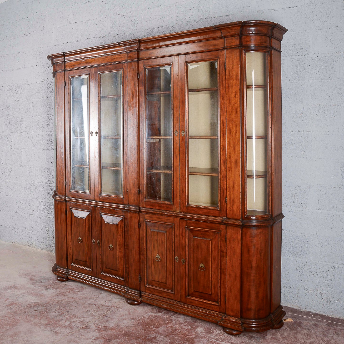 credenza vetrina libreria in noce