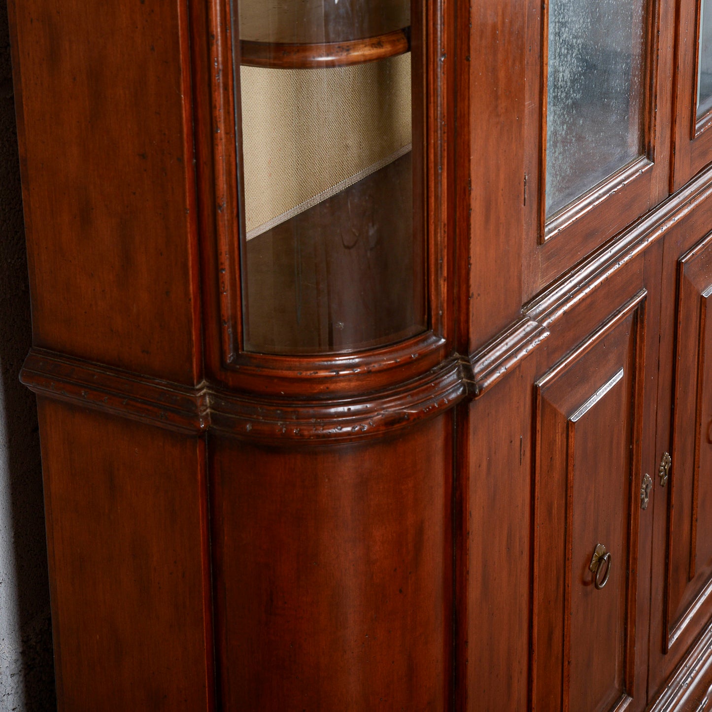 credenza vetrina libreria in noce