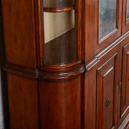 credenza vetrina libreria in noce