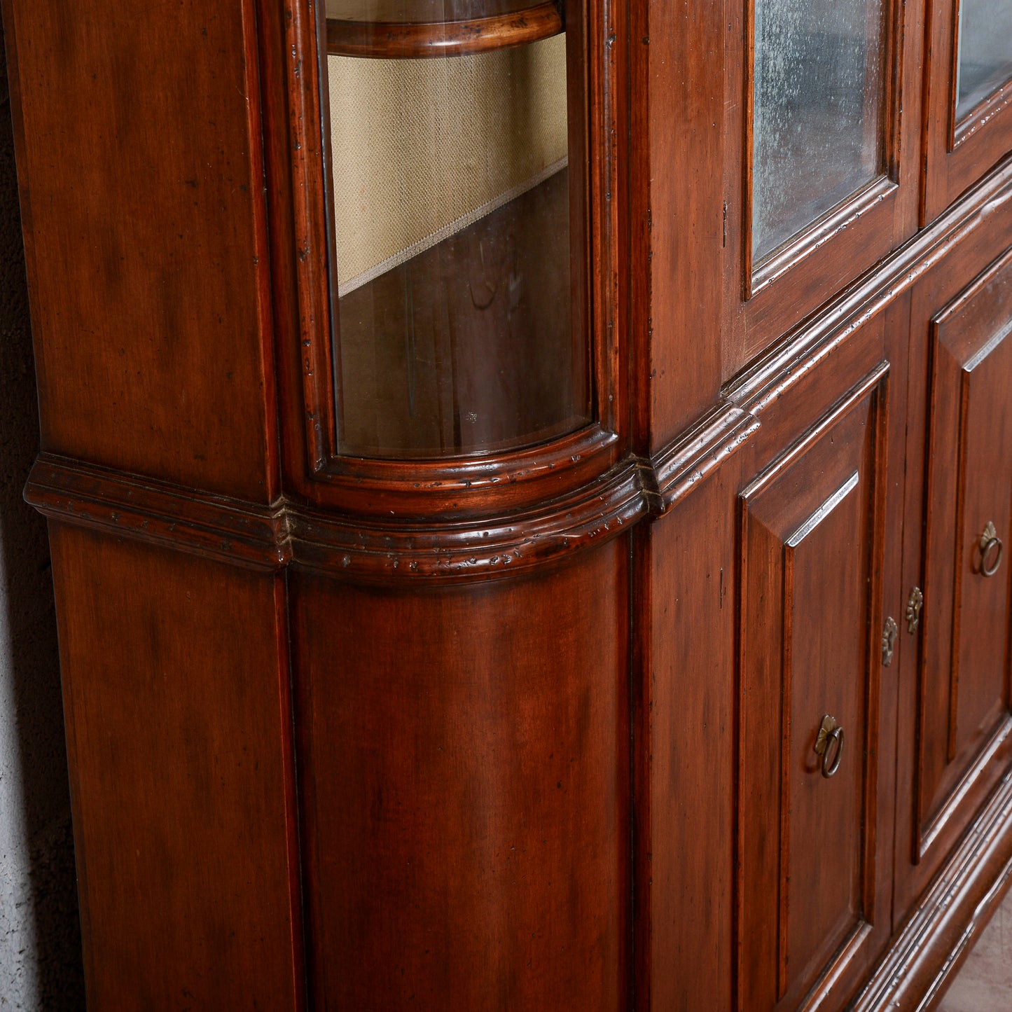 credenza vetrina libreria in noce