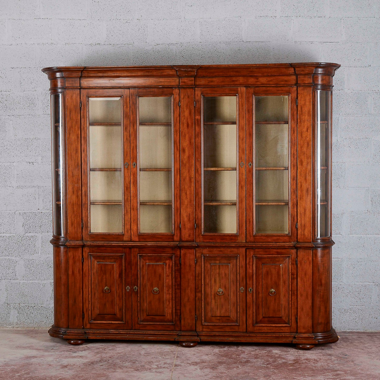 credenza vetrina libreria in noce