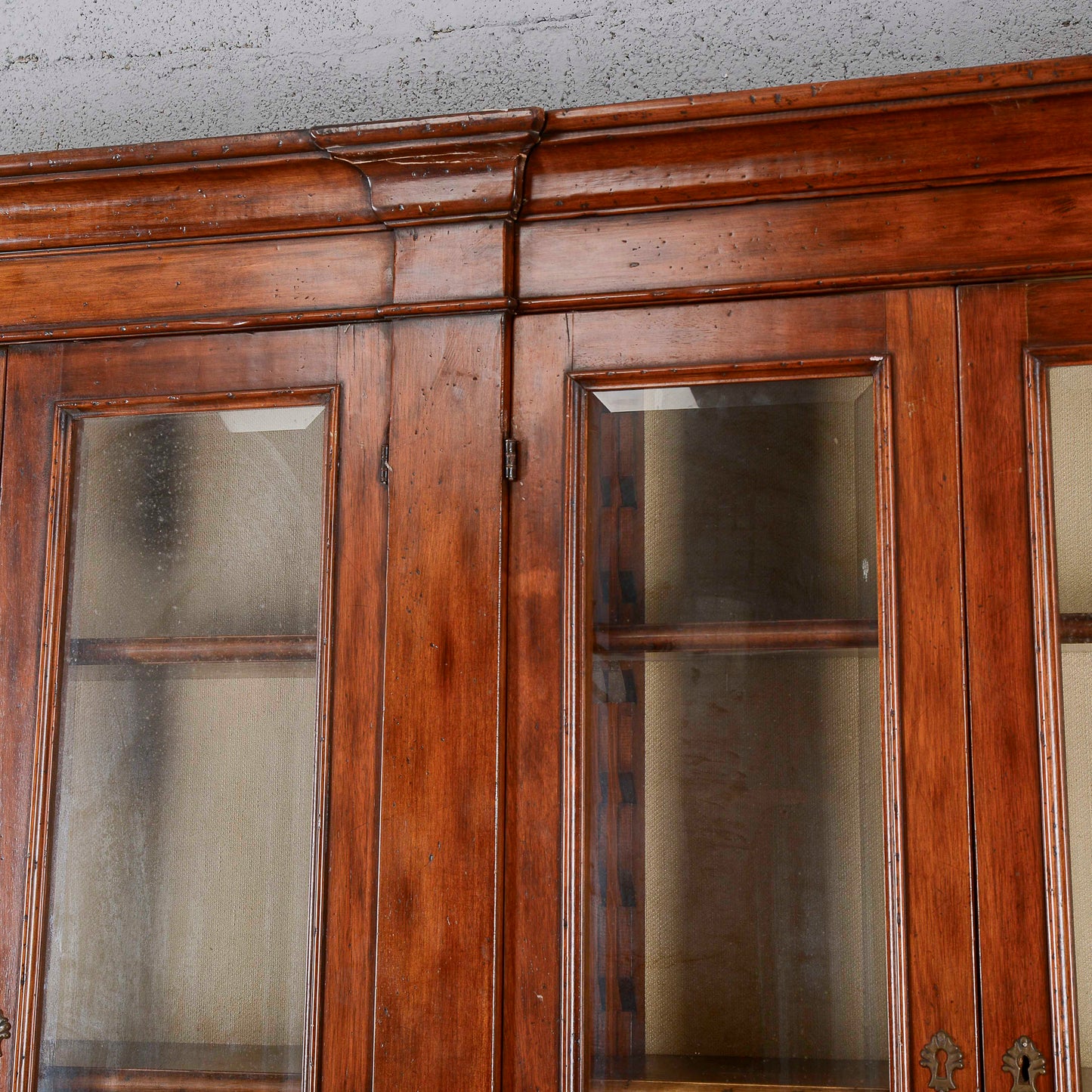 credenza vetrina libreria in noce