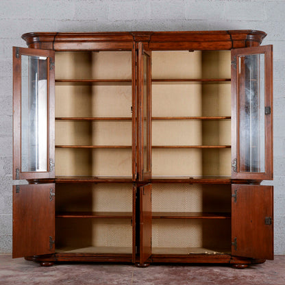 credenza vetrina libreria in noce