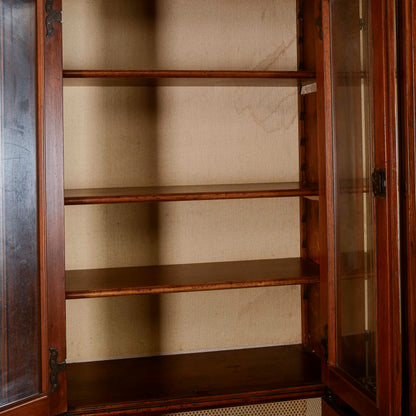 credenza vetrina libreria in noce