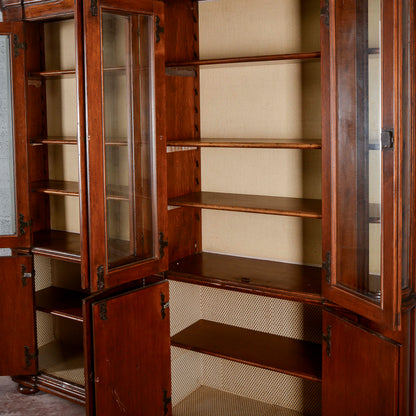 credenza vetrina libreria in noce