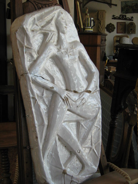 SCULTURA DI DONNA IN TERRACOTTA SMALTATA FORNACE BTO BARTOLONI TREIA (MC) 1960
