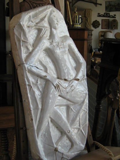 SCULTURA DI DONNA IN TERRACOTTA SMALTATA FORNACE BTO BARTOLONI TREIA (MC) 1960