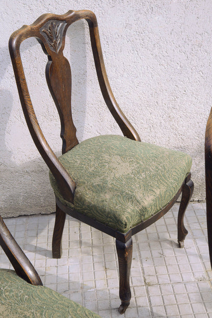 Sedie in rovere con schienale arcato Inghilterra epoca 1870 set di 4