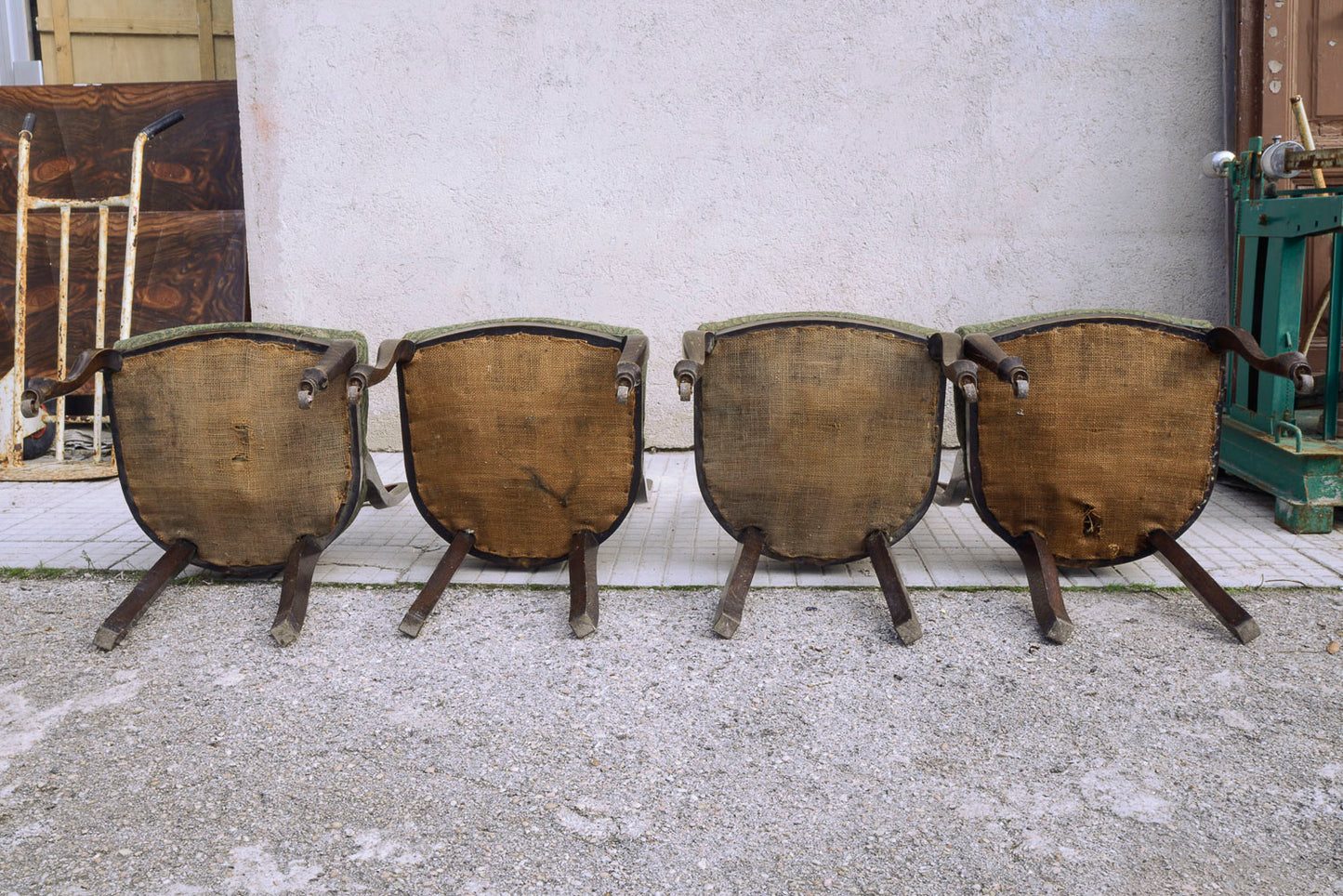 Sedie in rovere con schienale arcato Inghilterra epoca 1870 set di 4