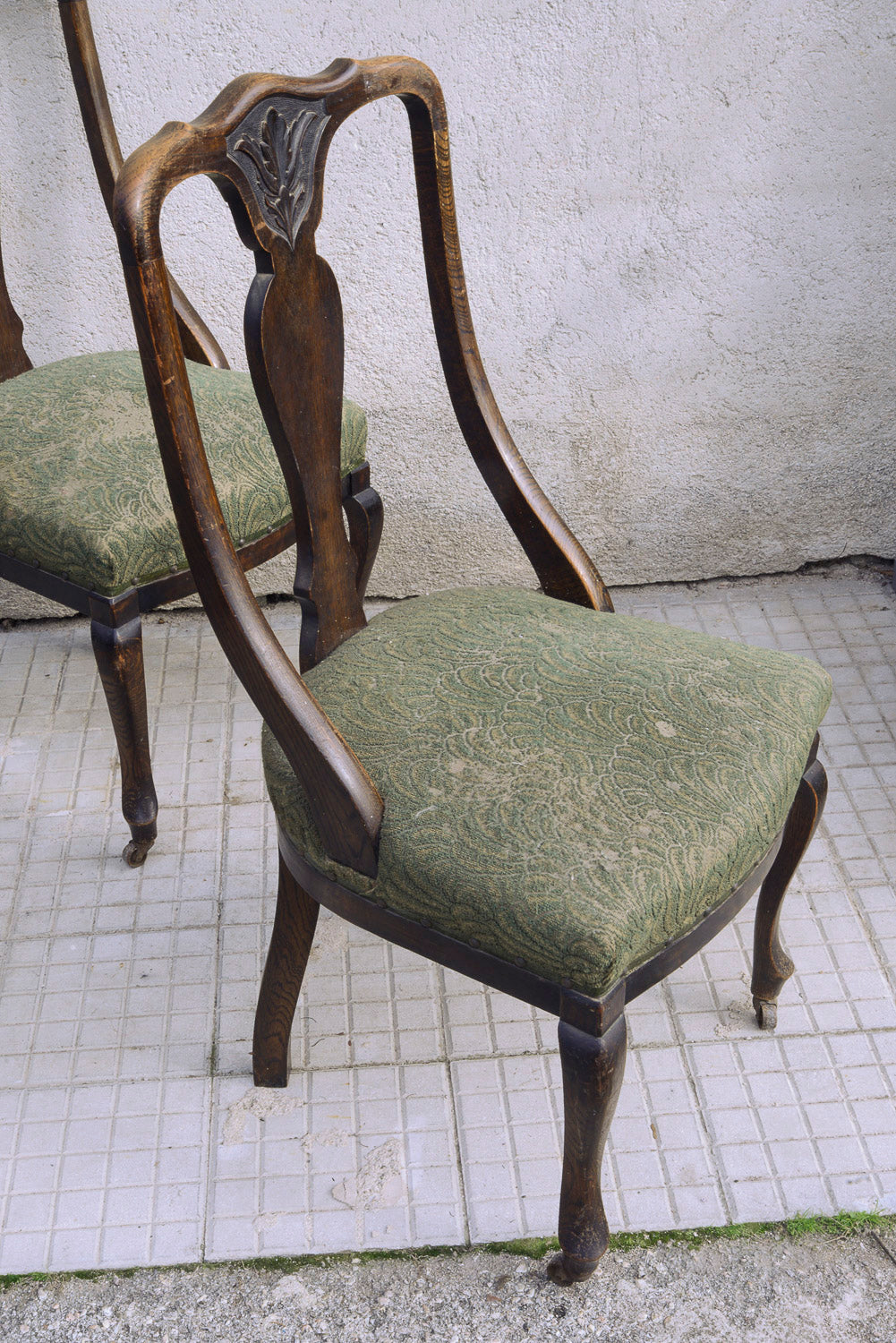 Sedie in rovere con schienale arcato Inghilterra epoca 1870 set di 4