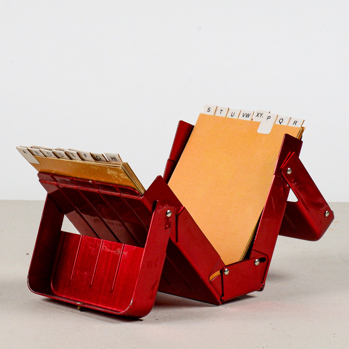 Porta schede alfabetica in metallo 1960