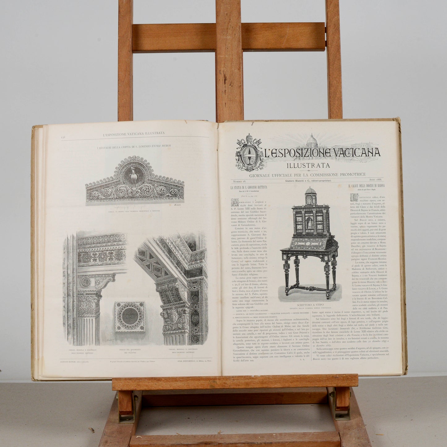 libro esposizione vaticana illustrata del 1878 prima serie
