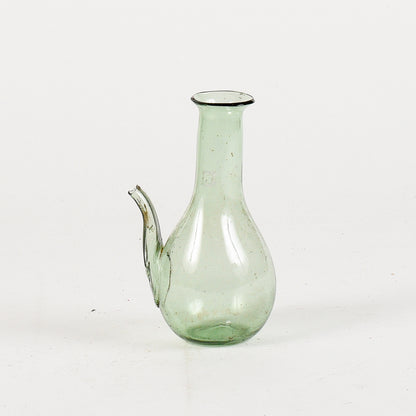 boccietta in vetro soffiato porta olio epoca 800