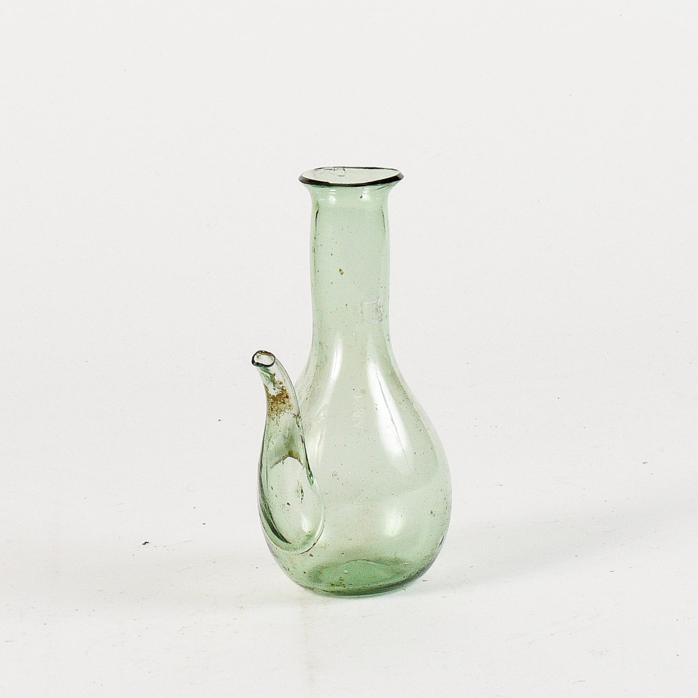 boccietta in vetro soffiato porta olio epoca 800