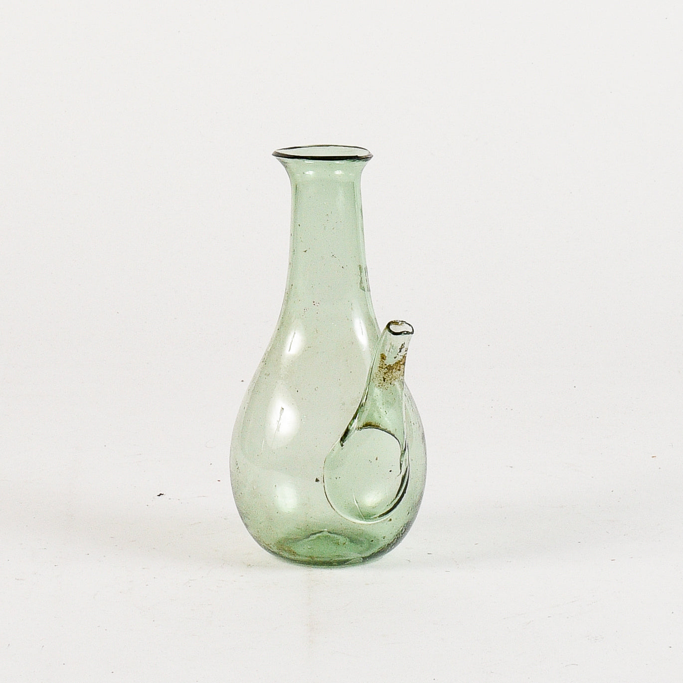 boccietta in vetro soffiato porta olio epoca 800