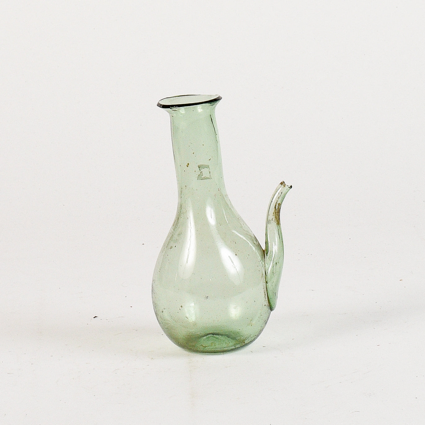 boccietta in vetro soffiato porta olio epoca 800