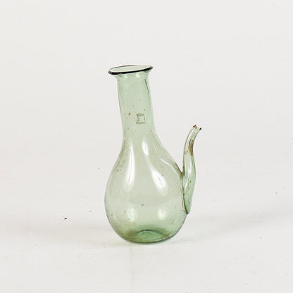 boccietta in vetro soffiato porta olio epoca 800