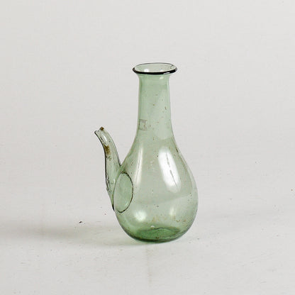 boccietta in vetro soffiato porta olio epoca 800