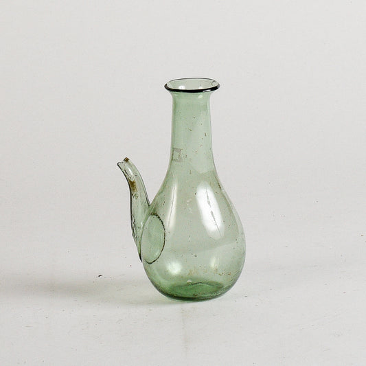 boccietta in vetro soffiato porta olio epoca 800