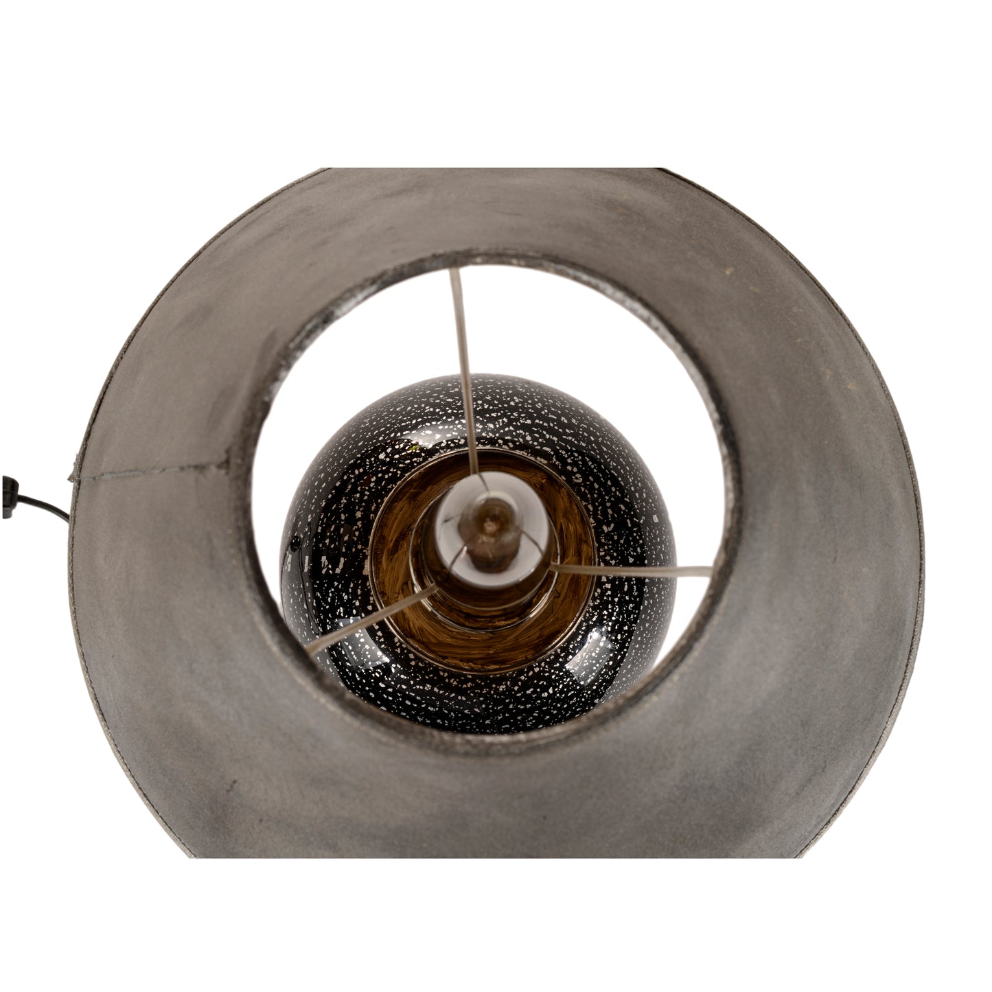 Lampada da tavolo vetro soffiato di Murano nera sfumata in argento design Italia 1980