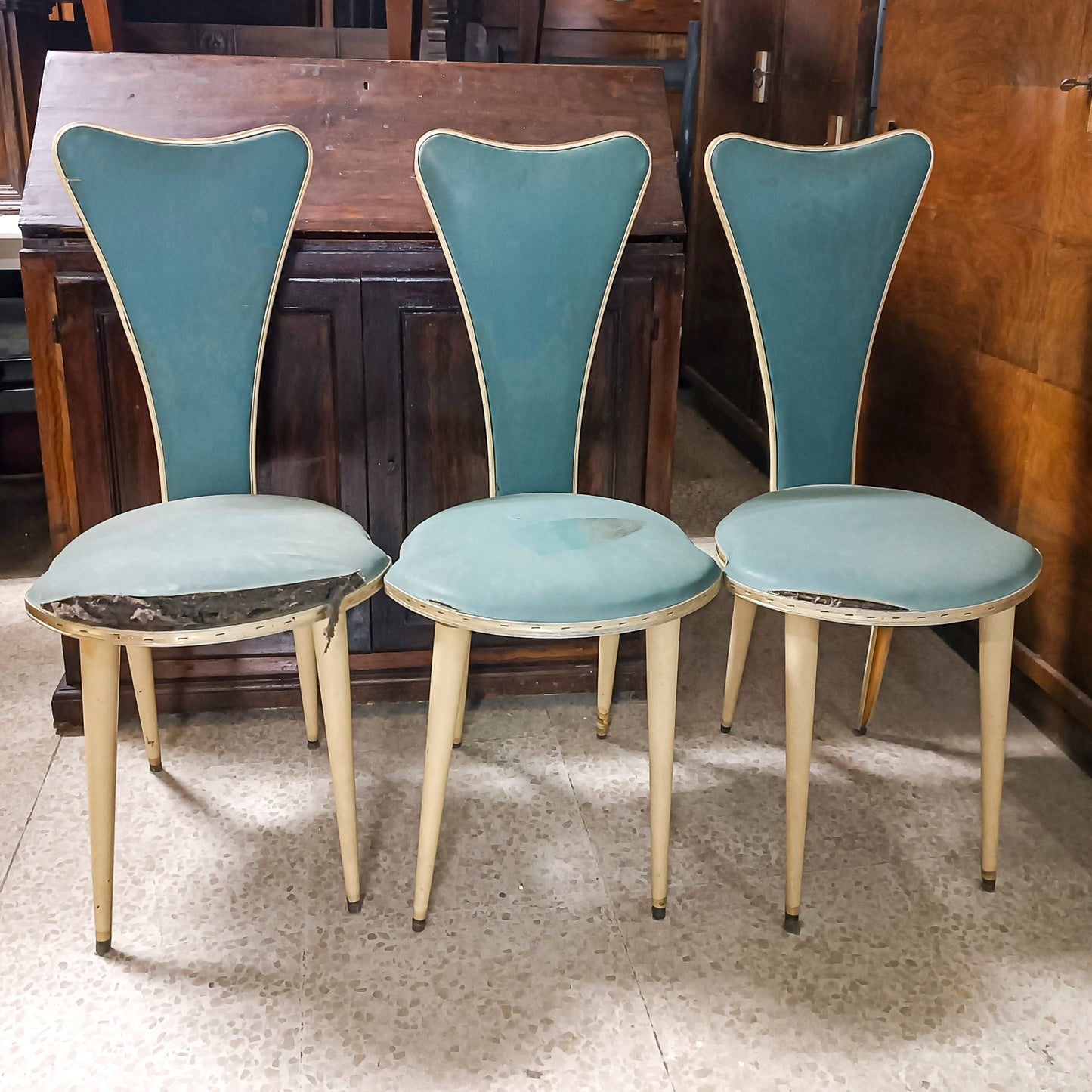 set 6 sedie Mascagni Bologna 1950 italia