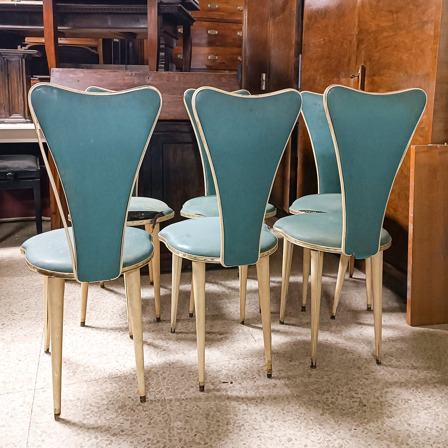 set 6 sedie Mascagni Bologna 1950 italia