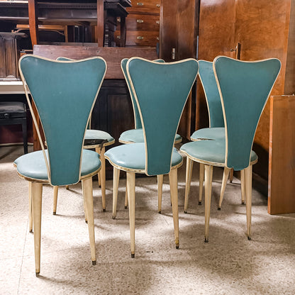 set 6 sedie Mascagni Bologna 1950 italia
