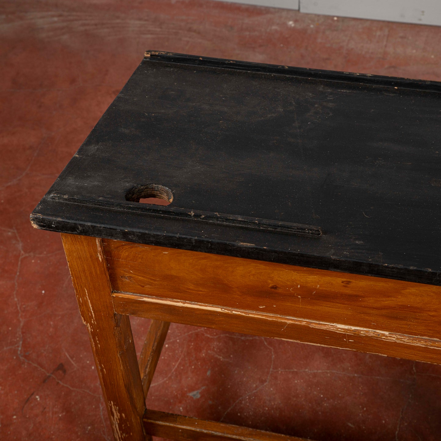Banchetto Da Studente Scuola Legno Massello Inclinato Con Portapenne