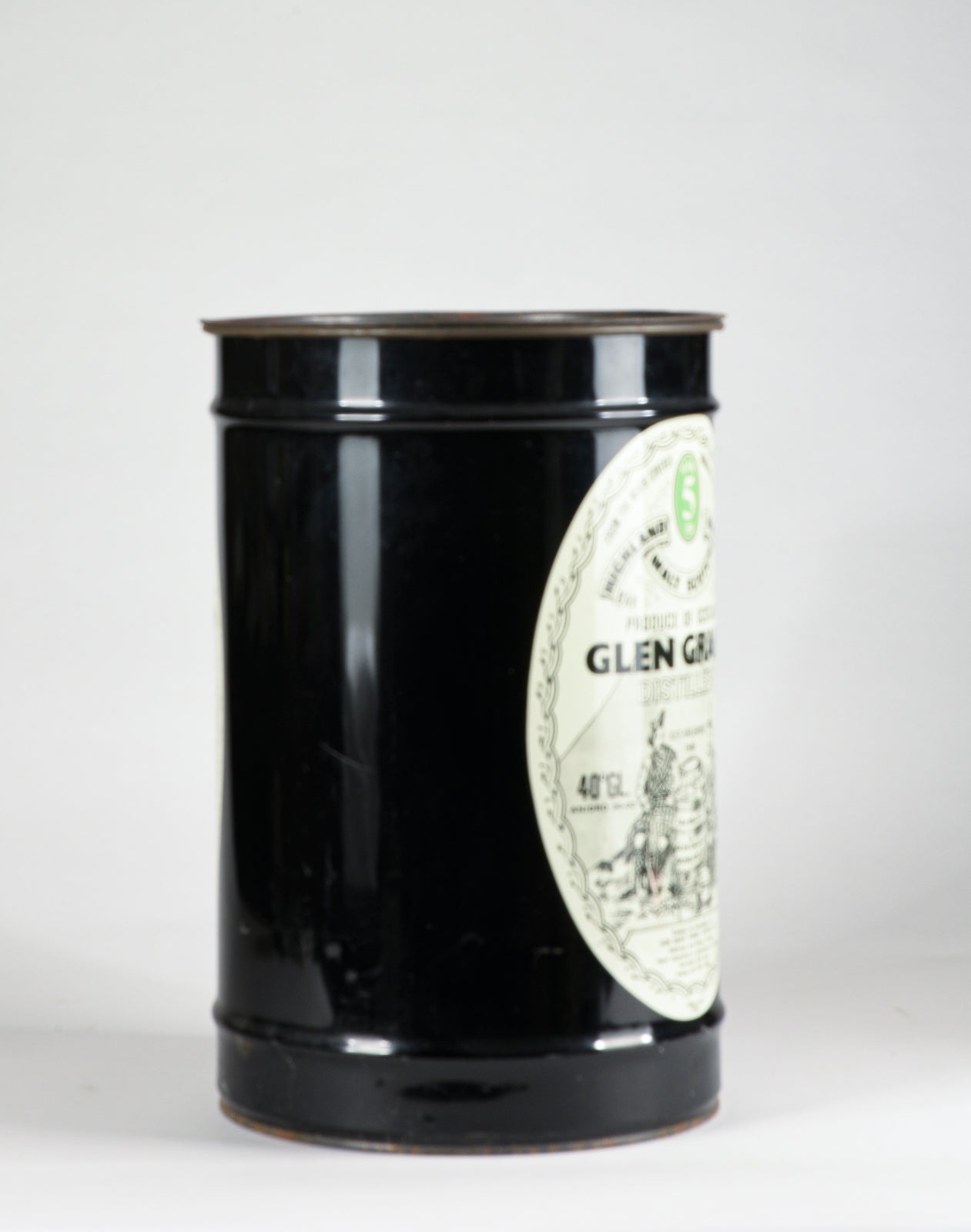 Contenitore metallico pubblicitario Glen Grant whisky , vintage