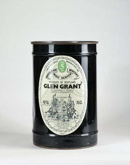 Contenitore metallico pubblicitario Glen Grant whisky , vintage