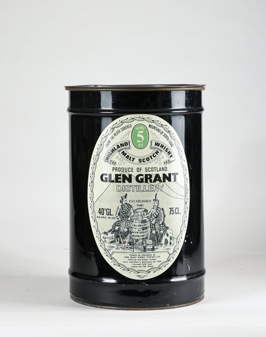 Contenitore metallico pubblicitario Glen Grant whisky , vintage