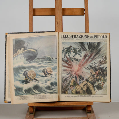 Libro raccolta del giornale rivista Illustrazione del popolo 1941