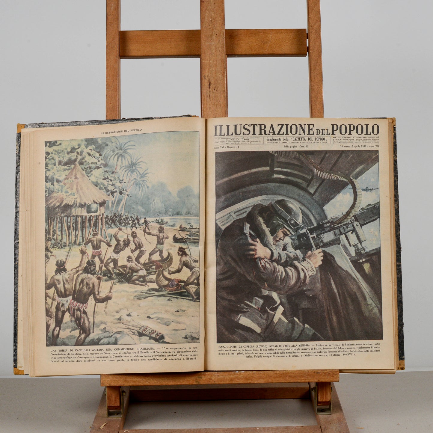 Libro raccolta del giornale rivista Illustrazione del popolo 1941