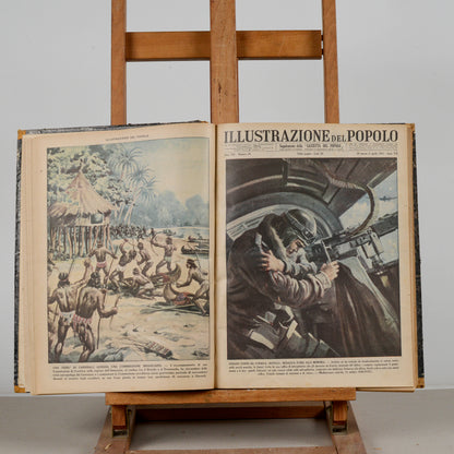 Libro raccolta del giornale rivista Illustrazione del popolo 1941