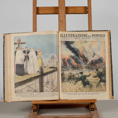 Libro raccolta del giornale rivista Illustrazione del popolo 1941