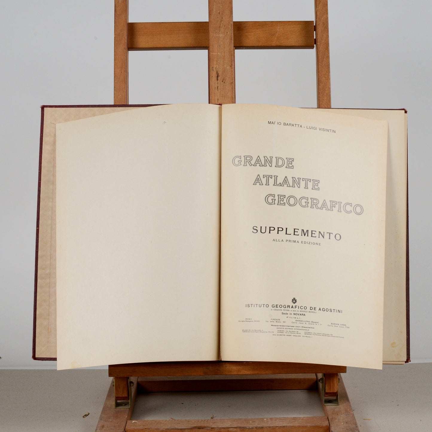 Atlante geografico De Agostini Novara 1922 supplemento alla prima edizione 1925